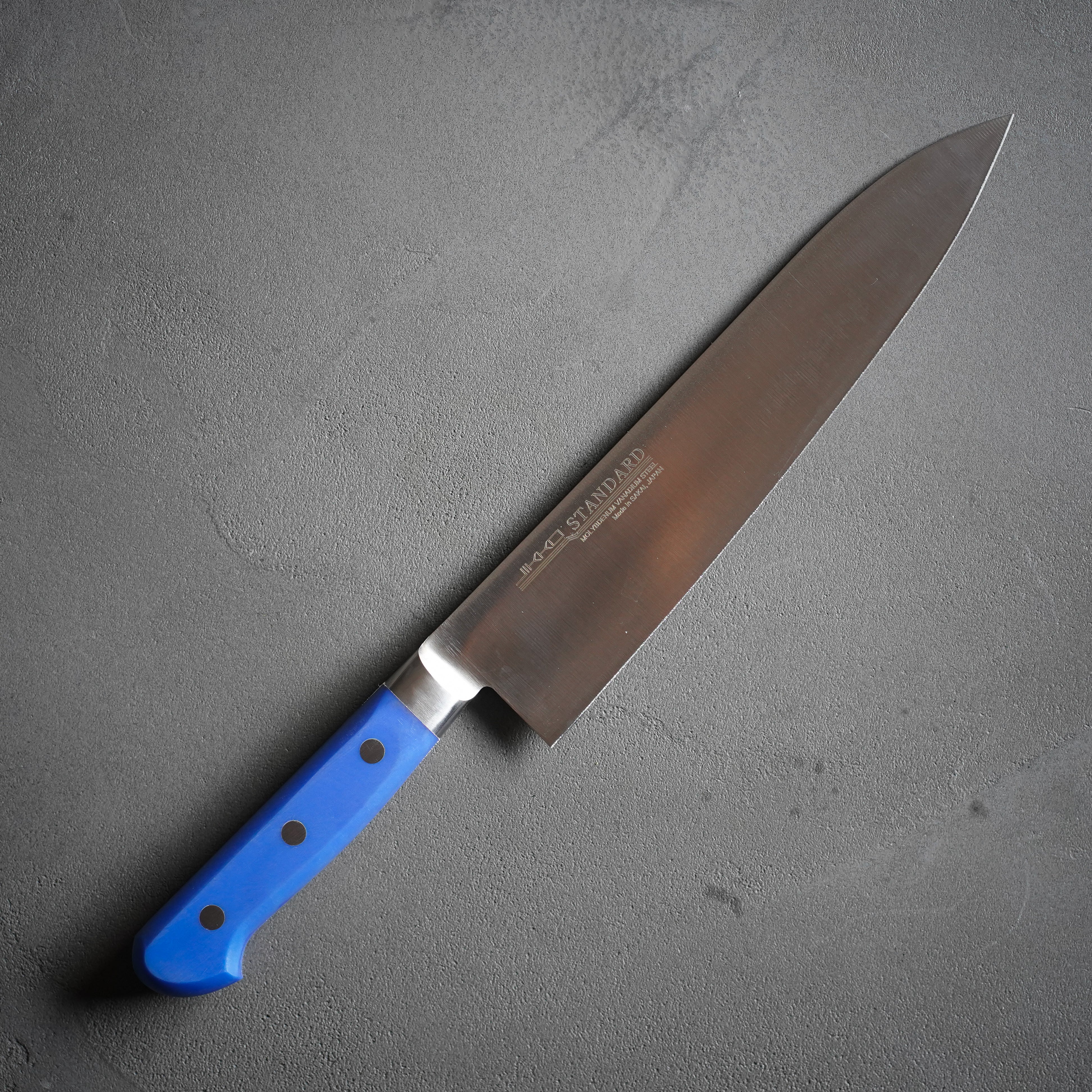 堺の實光刃物 スタンダード抗菌PC ツバ付 牛刀 – プロも家庭も安心の