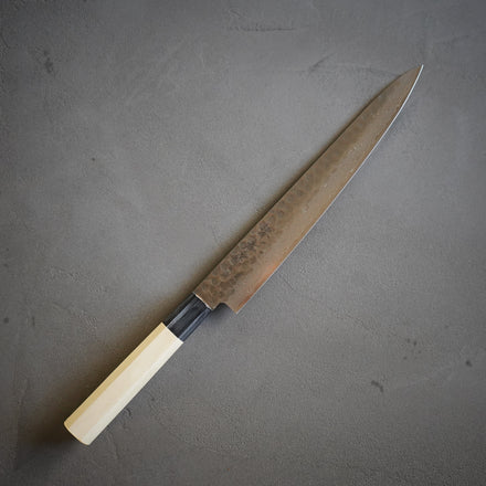 45層ダマスカス和式 筋引包丁 240mm / 堺孝行 – Tomoe-Ya