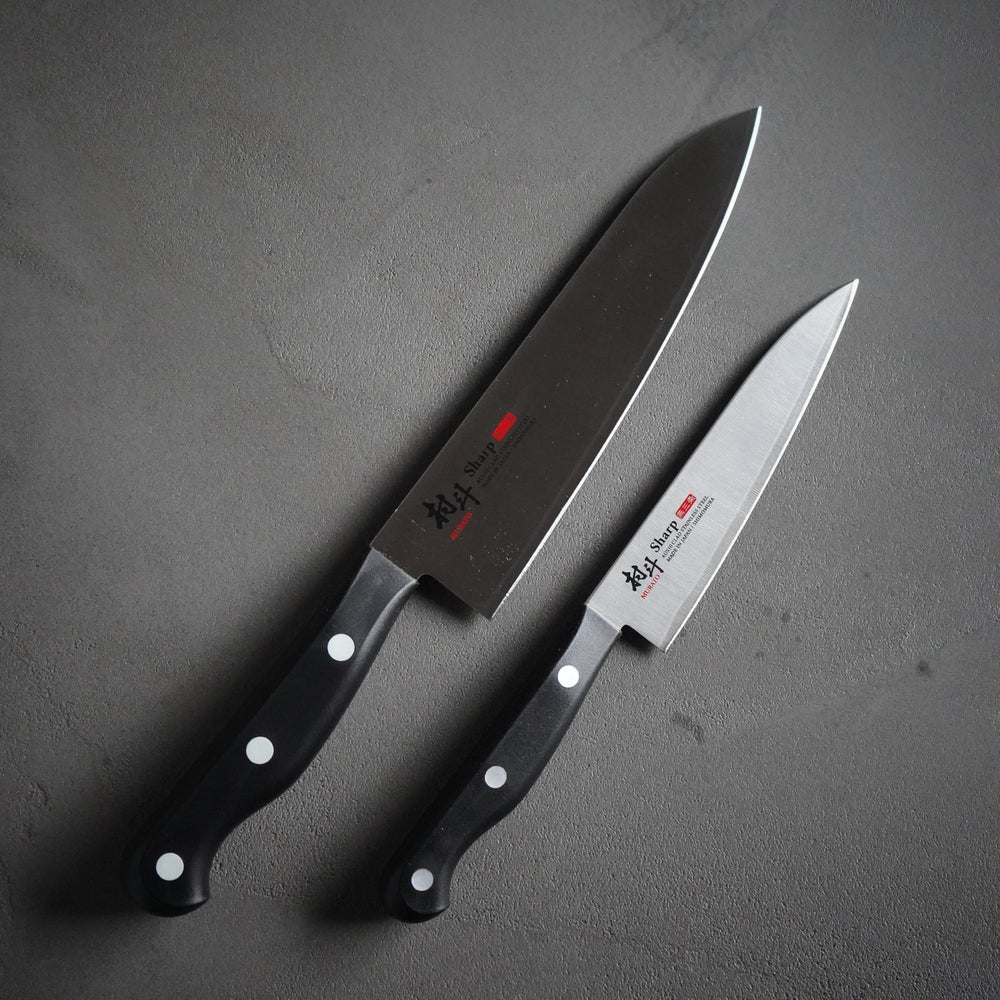 Murato “Sharp” Knife Set – Gyuto 180mm & Petty 125mm | AUS10 Core Steel | Dishwasher Safe