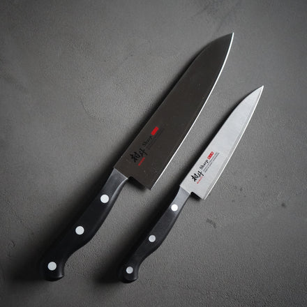 村斗 Sharp 包丁セット｜牛刀180mm＋ペティ125mm – AUS10三層鋼・下村
