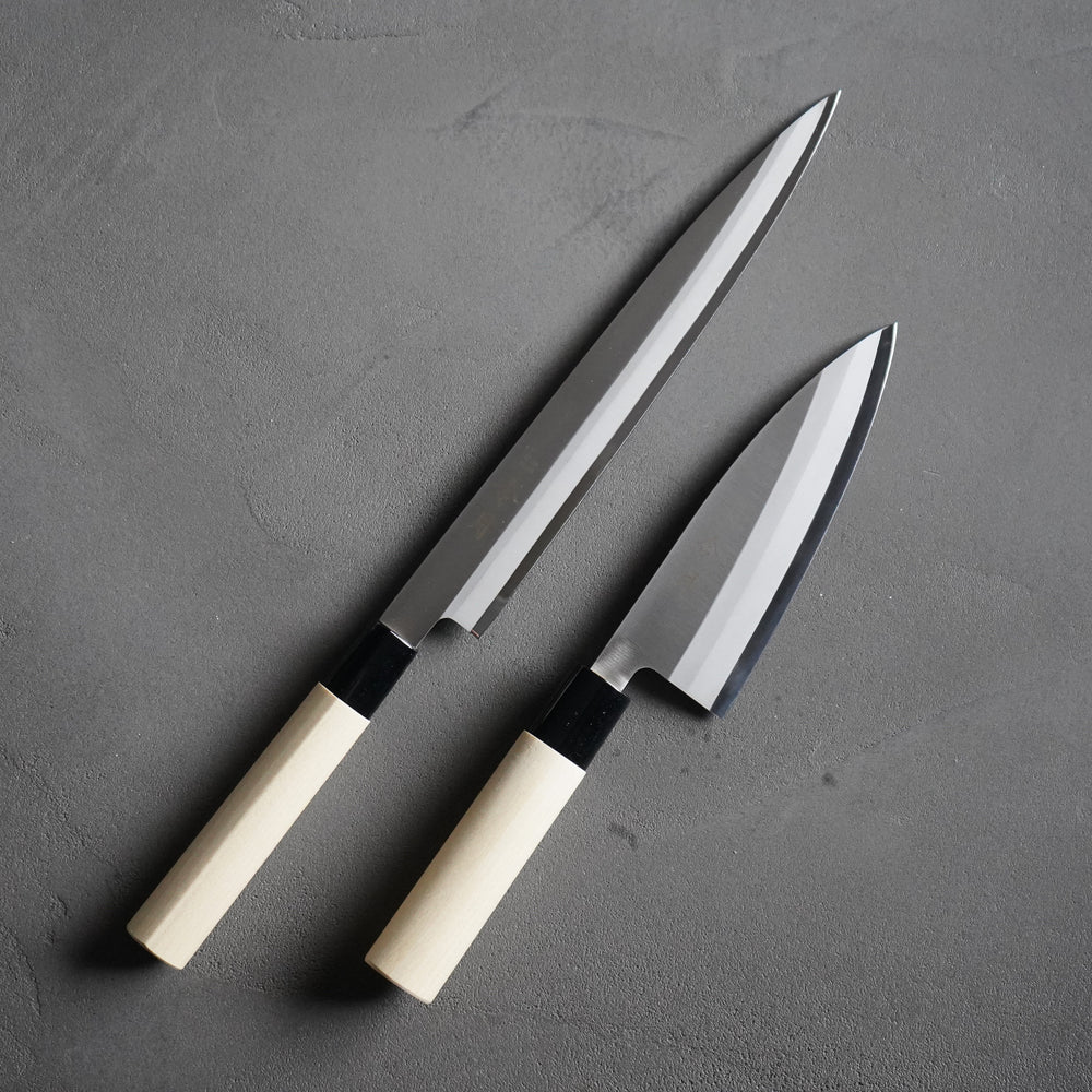 Reigetsu Japanese Knife Set – Deba 150mm & Yanagiba 240mm | Beginner-Friendly, Fuji Cutlery