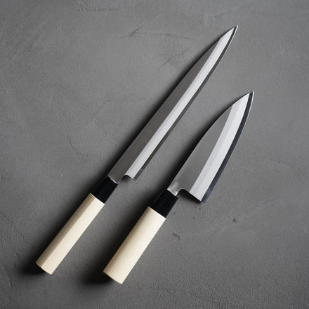 和包丁セット｜柳刃240mm＋出刃150mm – 初心者向け・藤次郎監修 – Tomoe-Ya