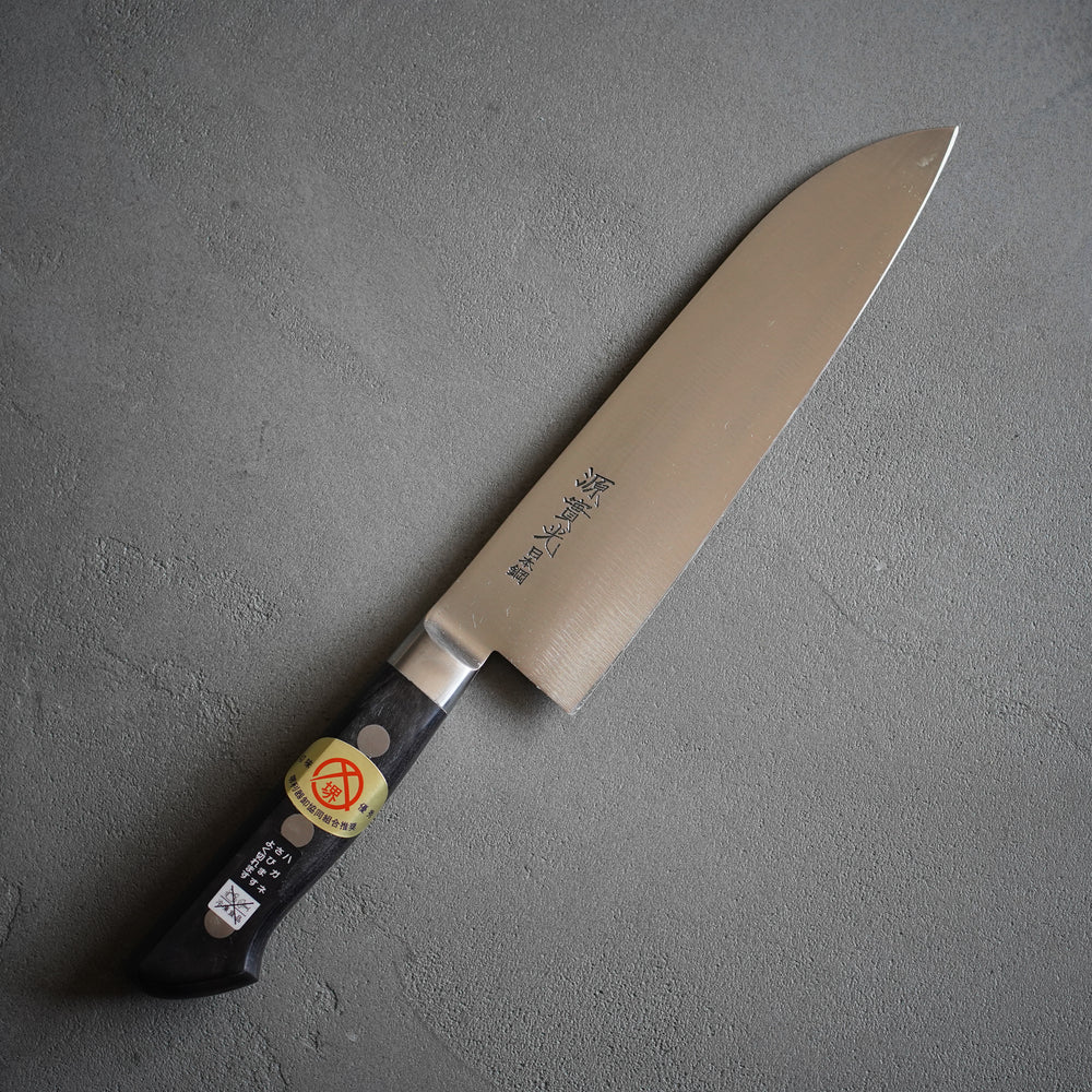 Japanese Steel Santoku Knife with Guard / Jikkou Cutlery