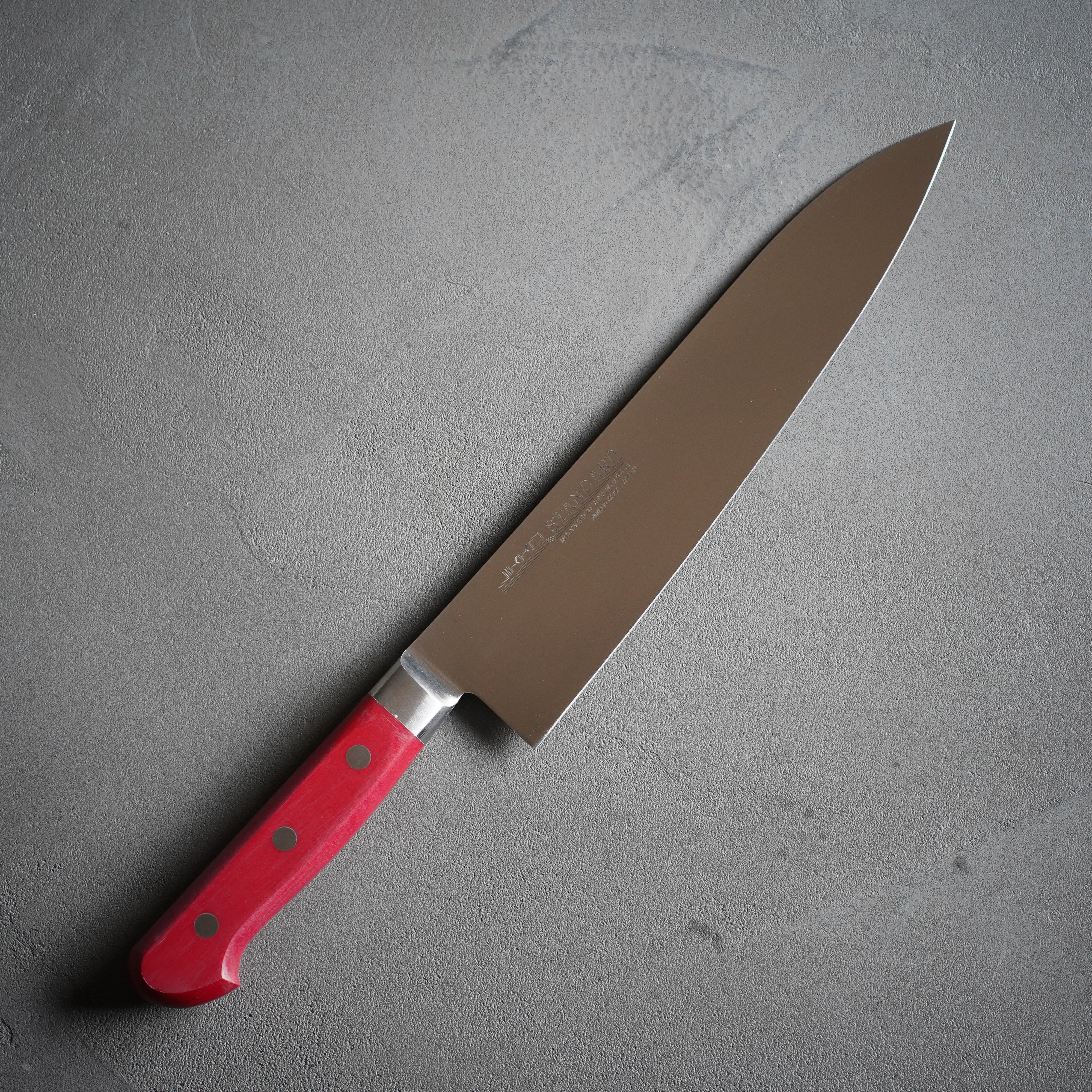 堺の實光刃物 スタンダード抗菌PC ツバ付 牛刀 – プロも家庭も安心の