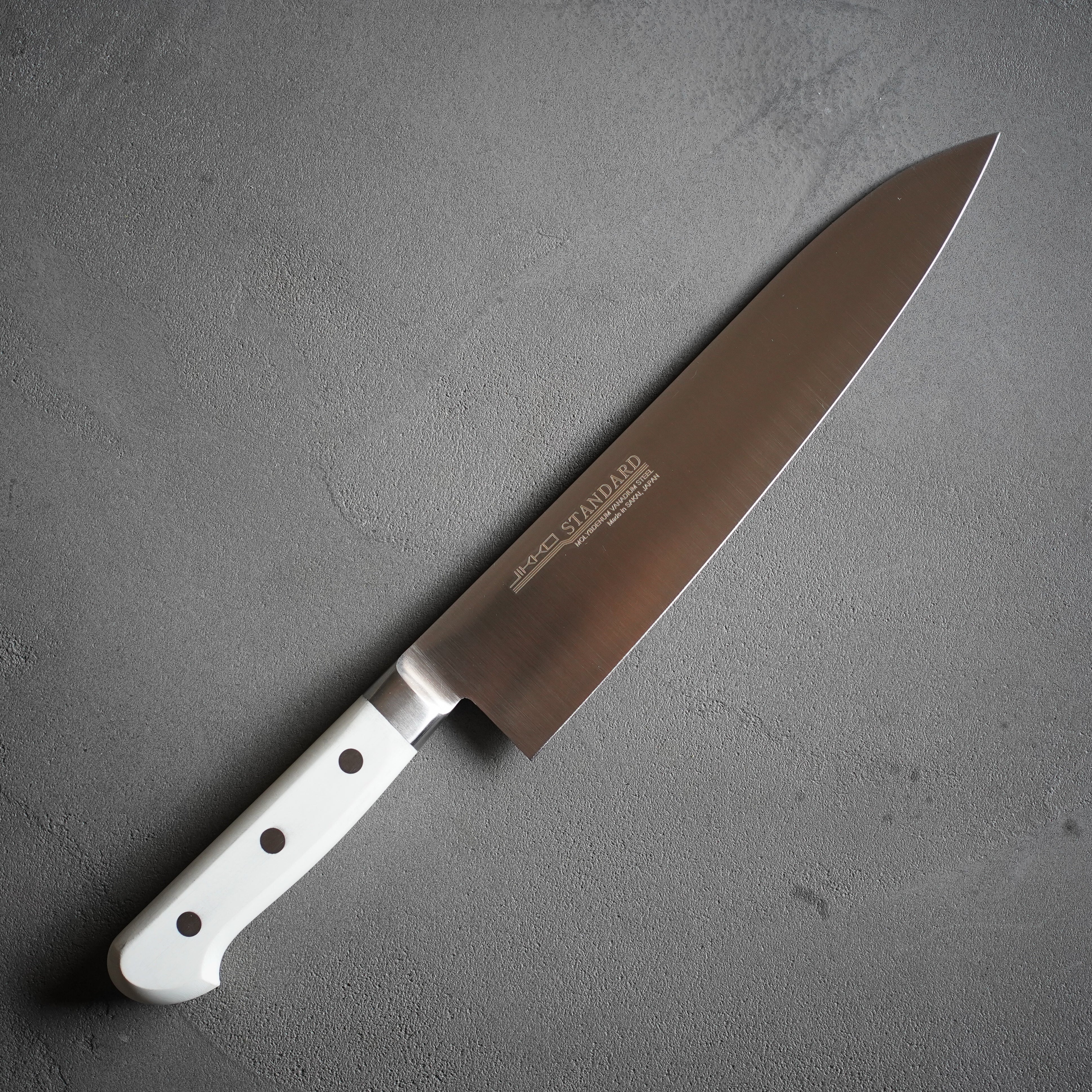 堺の實光刃物 スタンダード抗菌PC ツバ付 牛刀 – プロも家庭も安心の