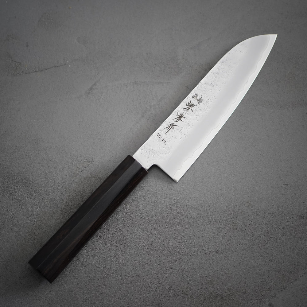 VG10梨地 黒檀柄 三徳包丁 170mm / 堺孝行