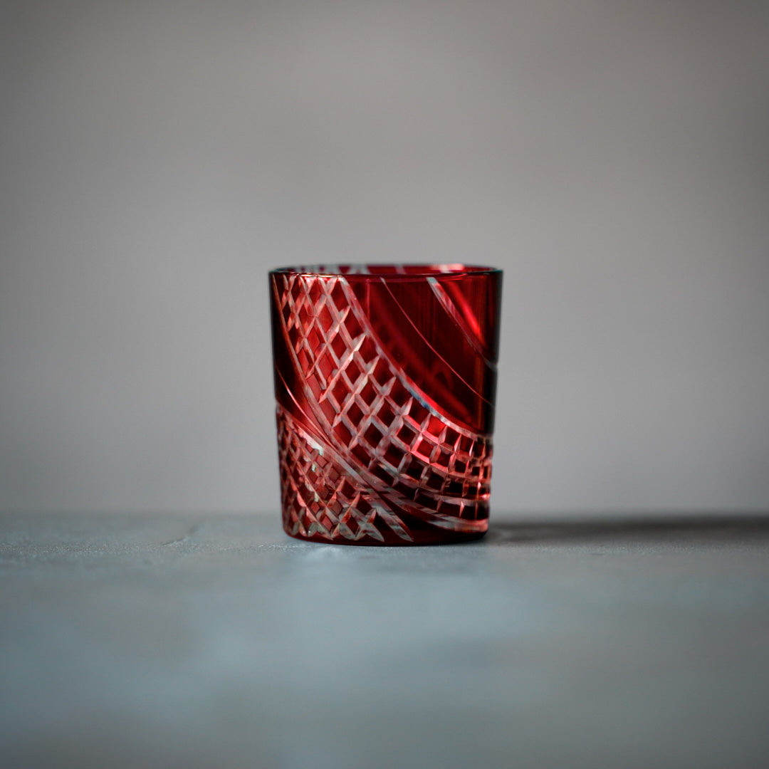 
                  
                    切子 オールドグラス 280ml｜流線文様 ロックグラス　GC015
                  
                